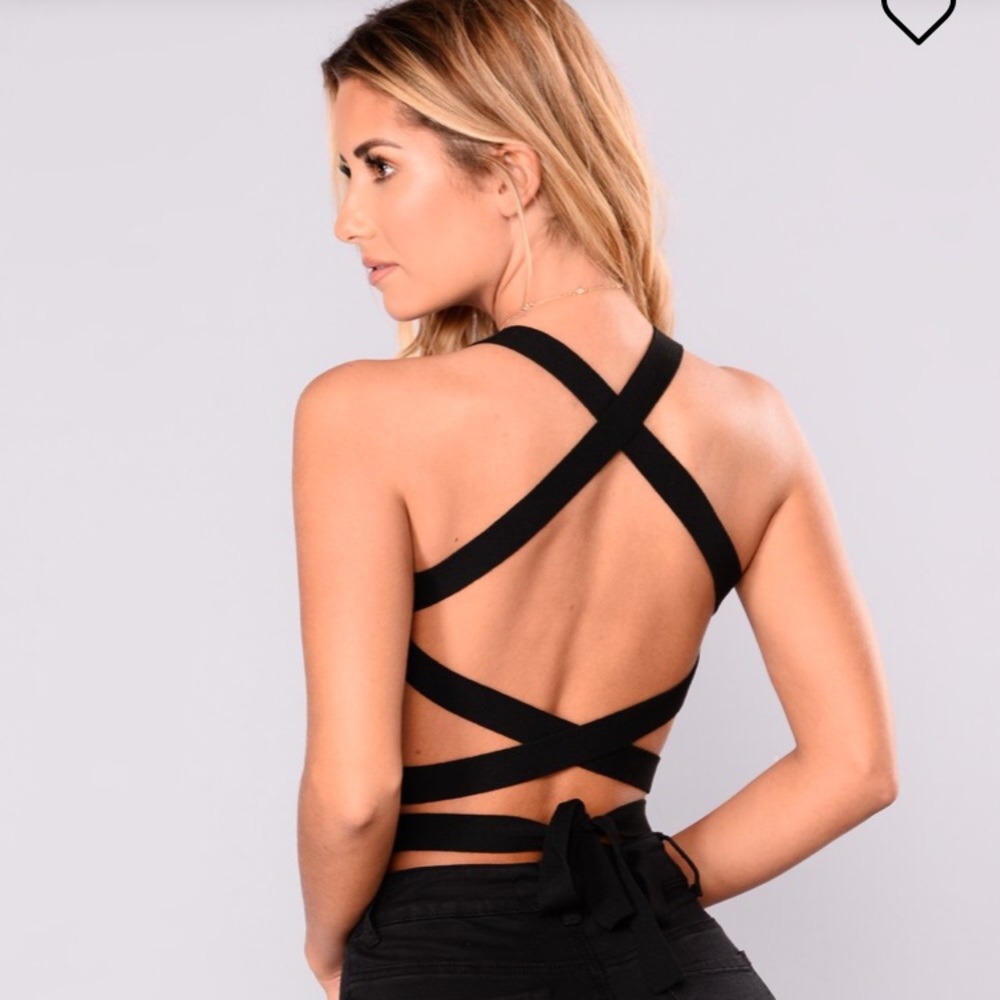 Fashion nova | lace up top size small - Picture 1 of 3